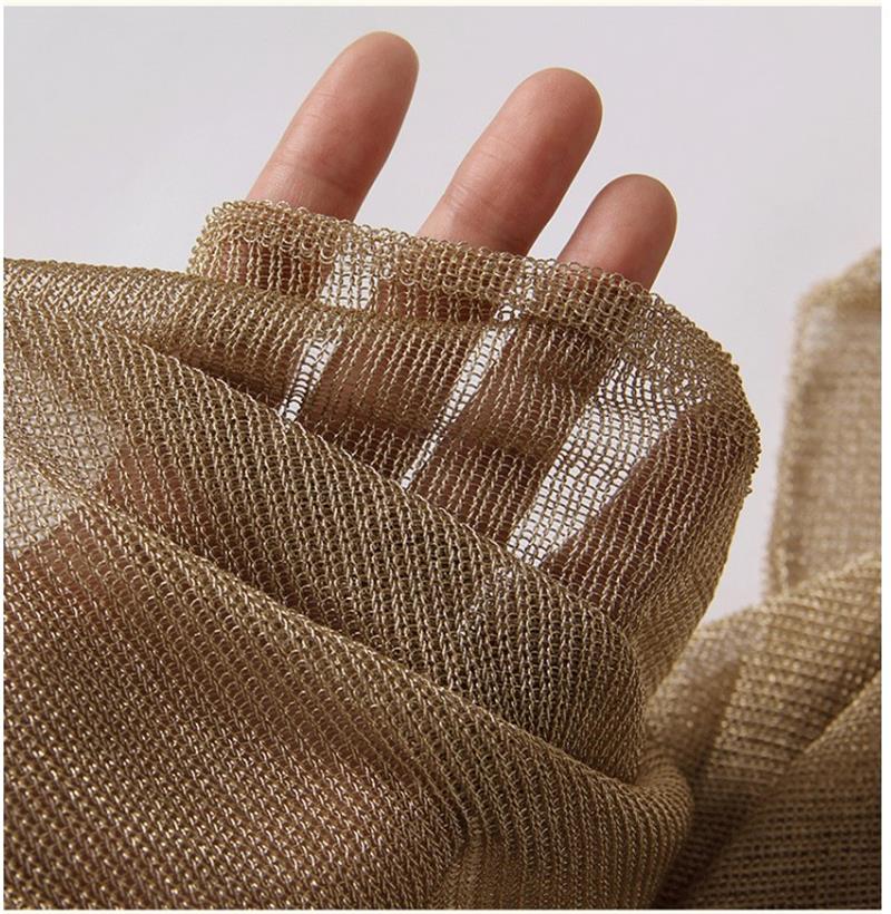 Crystal Mesh Fabric - Трикотажная ткань с металлической текстурой, легкое