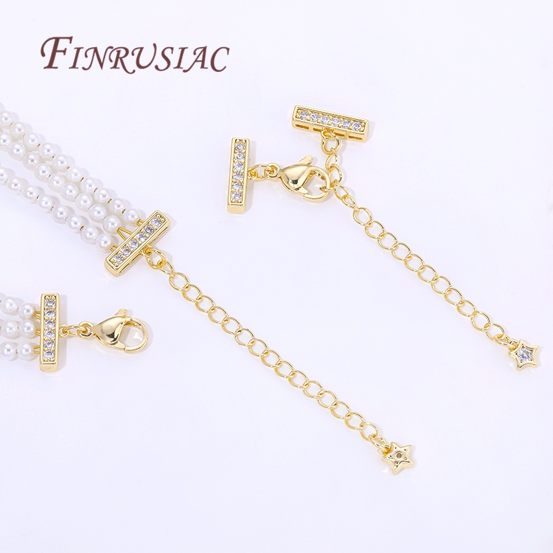 Pearl Trim Chain - Замок-карабин для тройного браслета (3 strand)