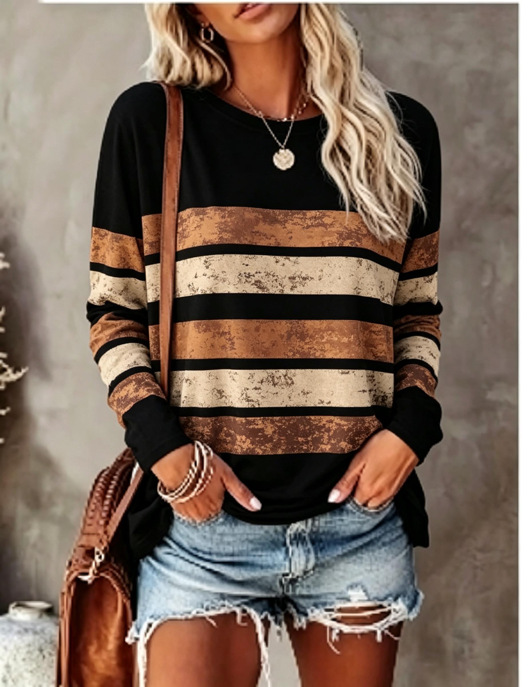 Embellish Knit - Женская футболка с длинным рукавом в