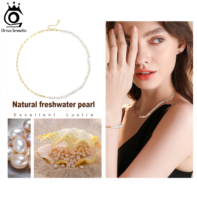 ORSA JEWELS Цепочка-чокер с же – обзор и цена Pearl Trim Chain