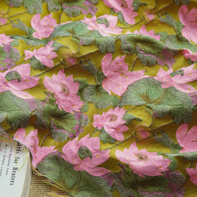 Ретро лотос жаккардовая ткань  – обзор и цена Crystal Mesh Fabric