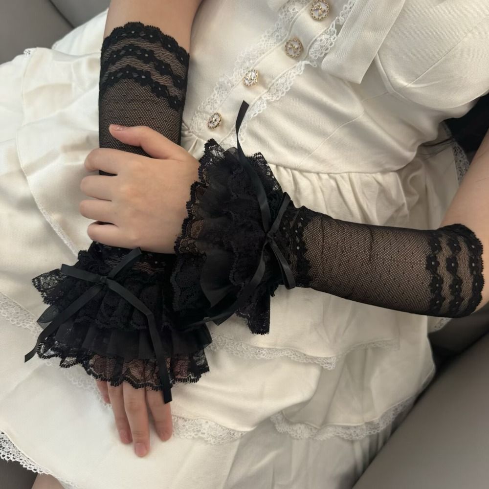 Перчатки без пальцев с ажурным – обзор и цена Elastic Lace Trim